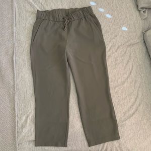 Lululemon Keep Moving Crop Pants Sage Green Size 6